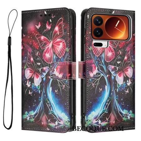 Nahkakotelo Xiaomi 17 Pro Perhospuu