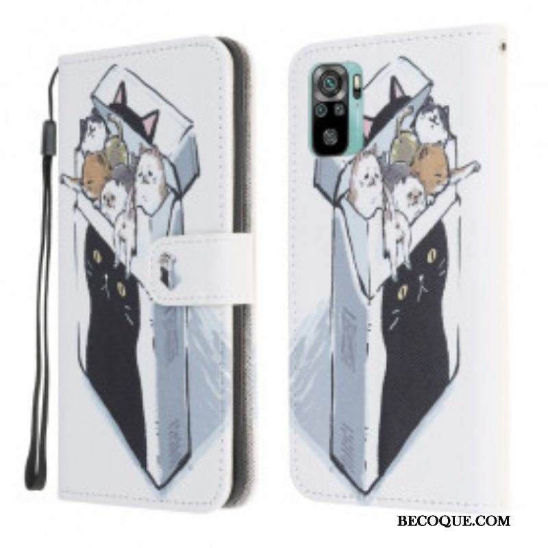 Nahkakotelo Xiaomi Redmi Note 10 / 10S Suojaketju Kuori Toimitus Thong Cats | mykuoret.com Nahkakotelo Xiaomi Redmi Note 10 / 10S Suojaketju Kuori Toimitus Thong Cats