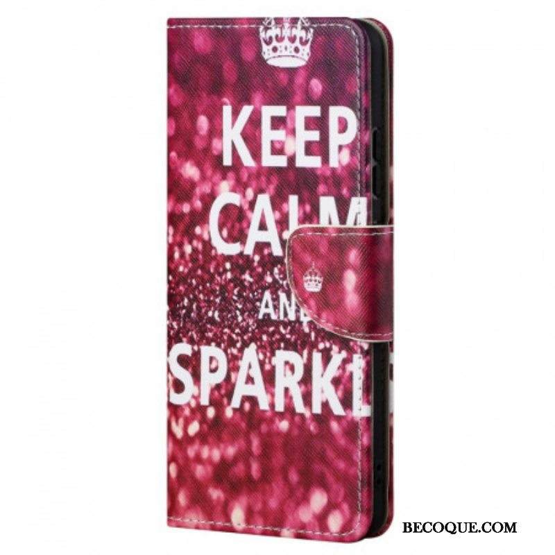 Nahkakotelo Xiaomi Redmi Note 11 / 11S Pysy Rauhallisena Ja Kimaltele