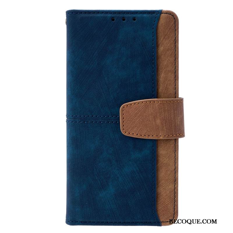 Nahkakotelo Xiaomi Redmi Note 14 Pro 4g Rfid-estävä Kaksivärinen Mokkanahkakuvio