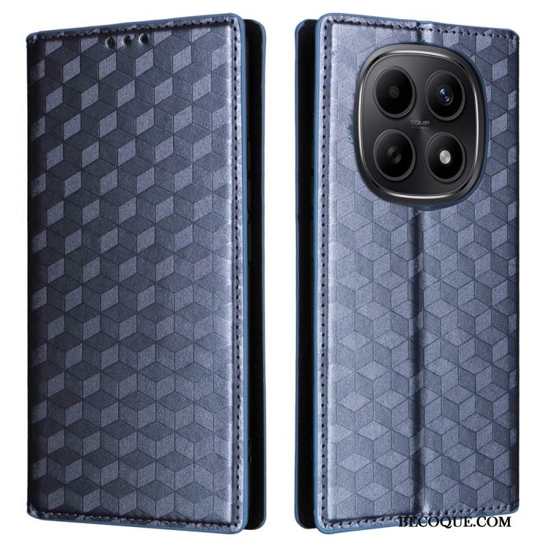 Nahkakotelo Xiaomi Redmi Note 15 5g Kaiverrettu Timanttikuvio Suojakuori