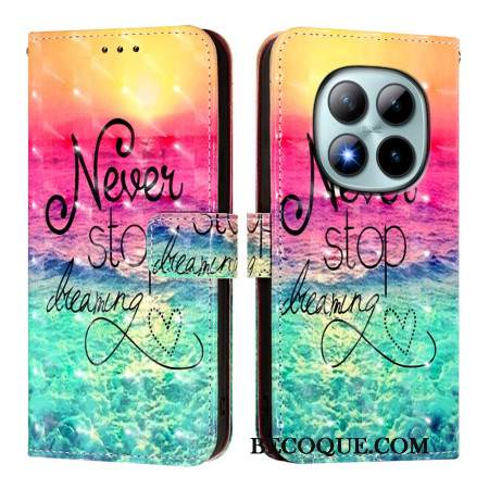 Nahkakotelo Xiaomi Redmi Note 15 Pro Plus 5g Älä Koskaan Lopeta Unelmointia