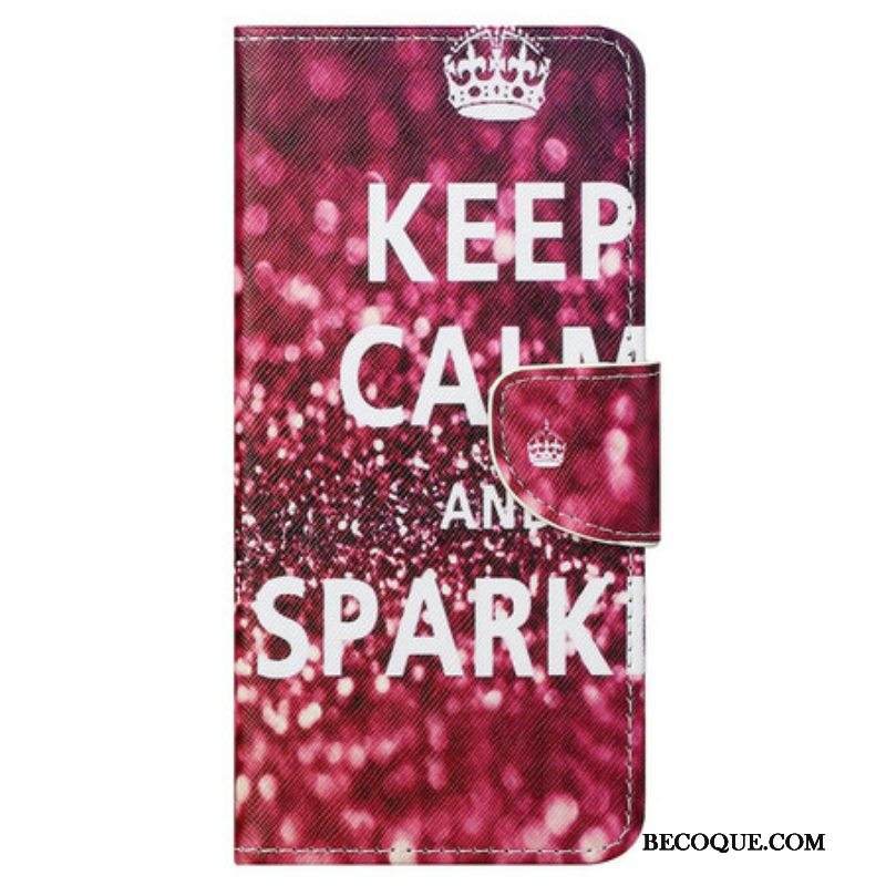 Nahkakotelo iPhone 13 Pro Max Pysy Rauhallisena Ja Kimaltele