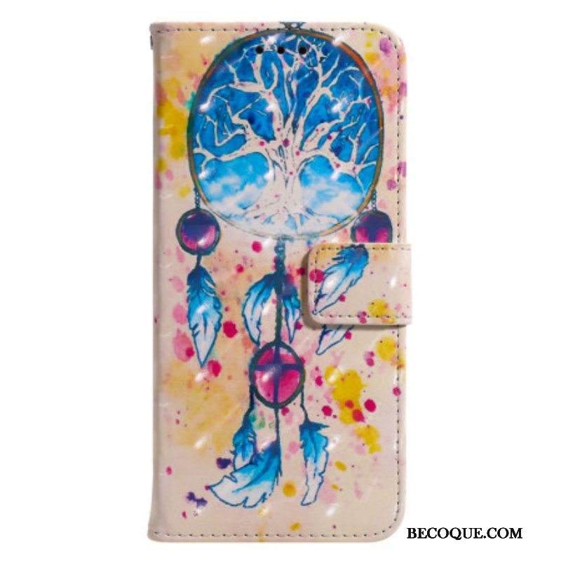 Nahkakotelo iPhone 14 Pro Max Akvarelli Unelmien Sieppaaja