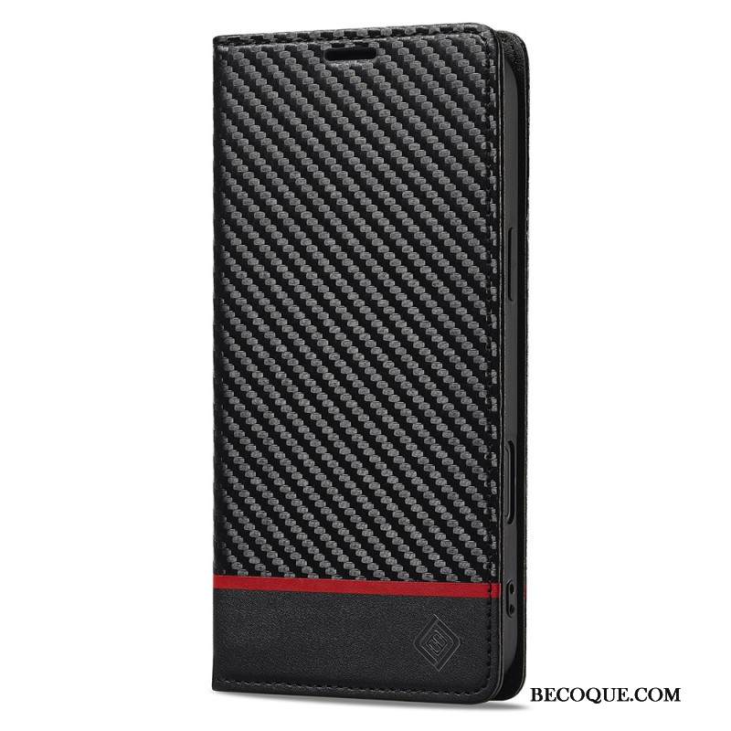 Nahkakotelo iPhone 17 Hiilikuitu Lc.imeeke