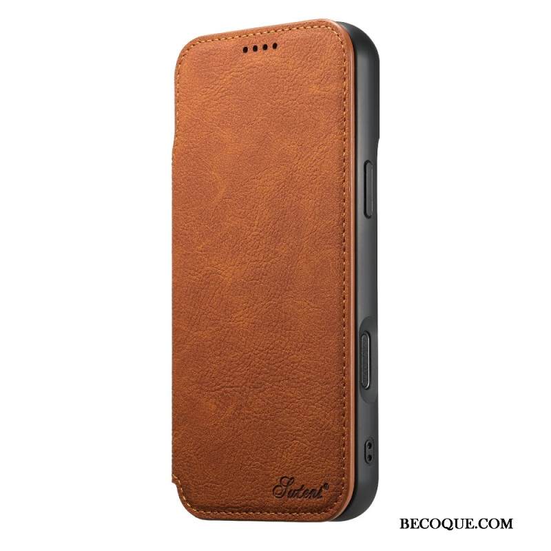 Nahkakotelo iPhone 17 Pro Magsafe-yhteensopiva Vintage-muotoilu