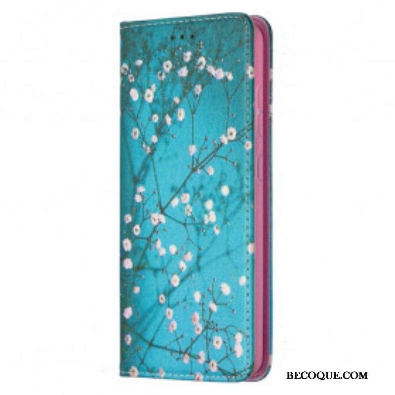 Puhelinkuoret Samsung Galaxy A52 4G / A52 5G / A52s 5G Kotelot Flip Kukkivat Oksat