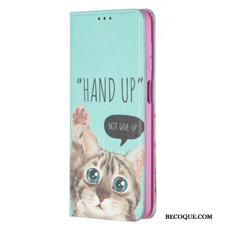 Puhelinkuoret Samsung Galaxy M12 / A12 Kotelot Flip Käsi Ylös