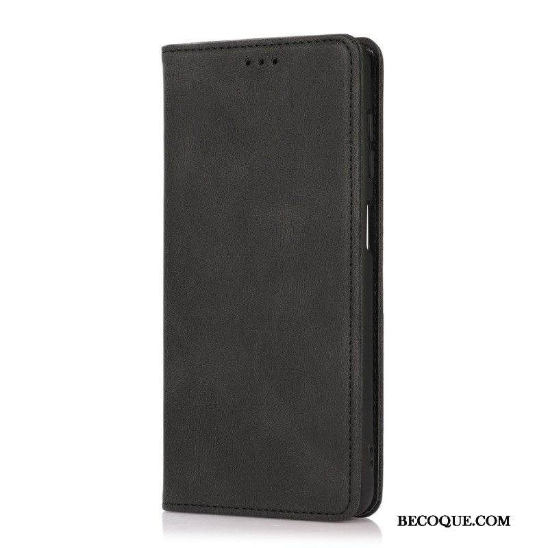 Puhelinkuoret Samsung Galaxy M12 / A12 Kotelot Flip Silky Touch -nahkaefekti