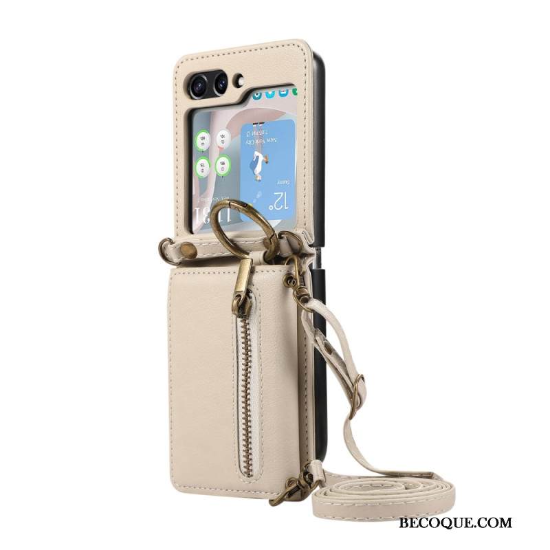 Puhelinkuoret Samsung Galaxy Z Flip 7 Lompakko Ja Olkahihna