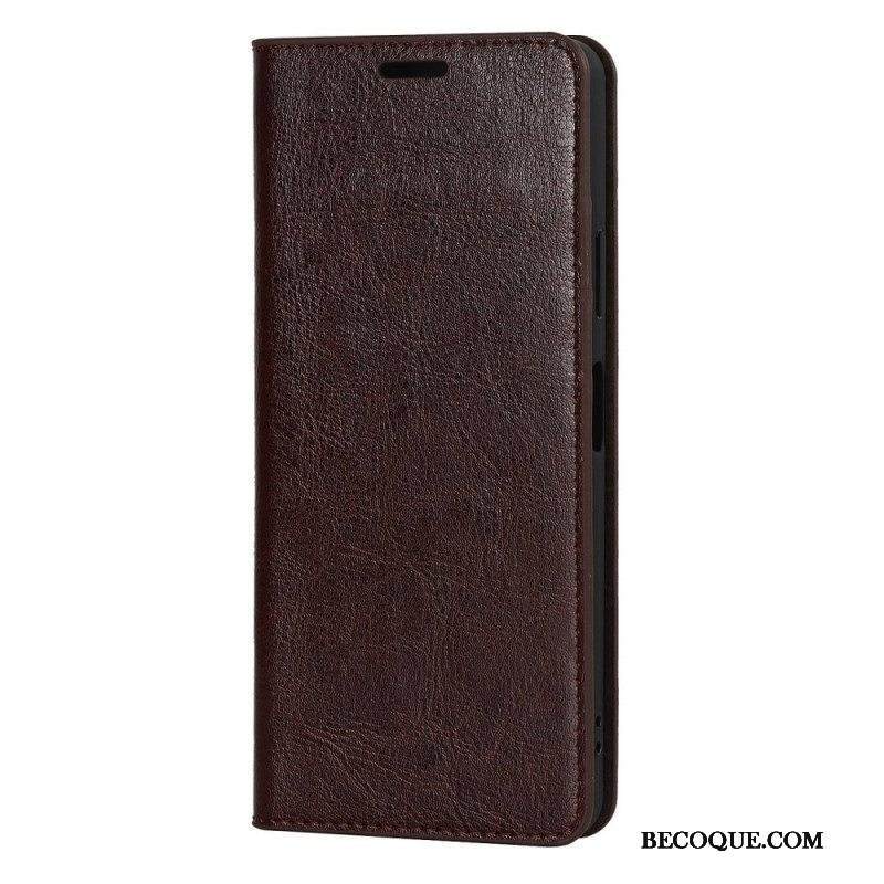 Puhelinkuoret Sony Xperia 10 IV Kotelot Flip Aito Nahka