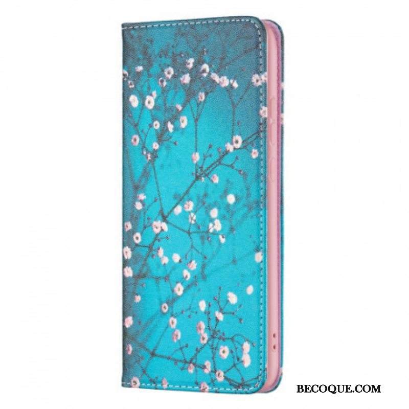 Puhelinkuoret Xiaomi 12 / 12X Kotelot Flip Kukkivat Oksat